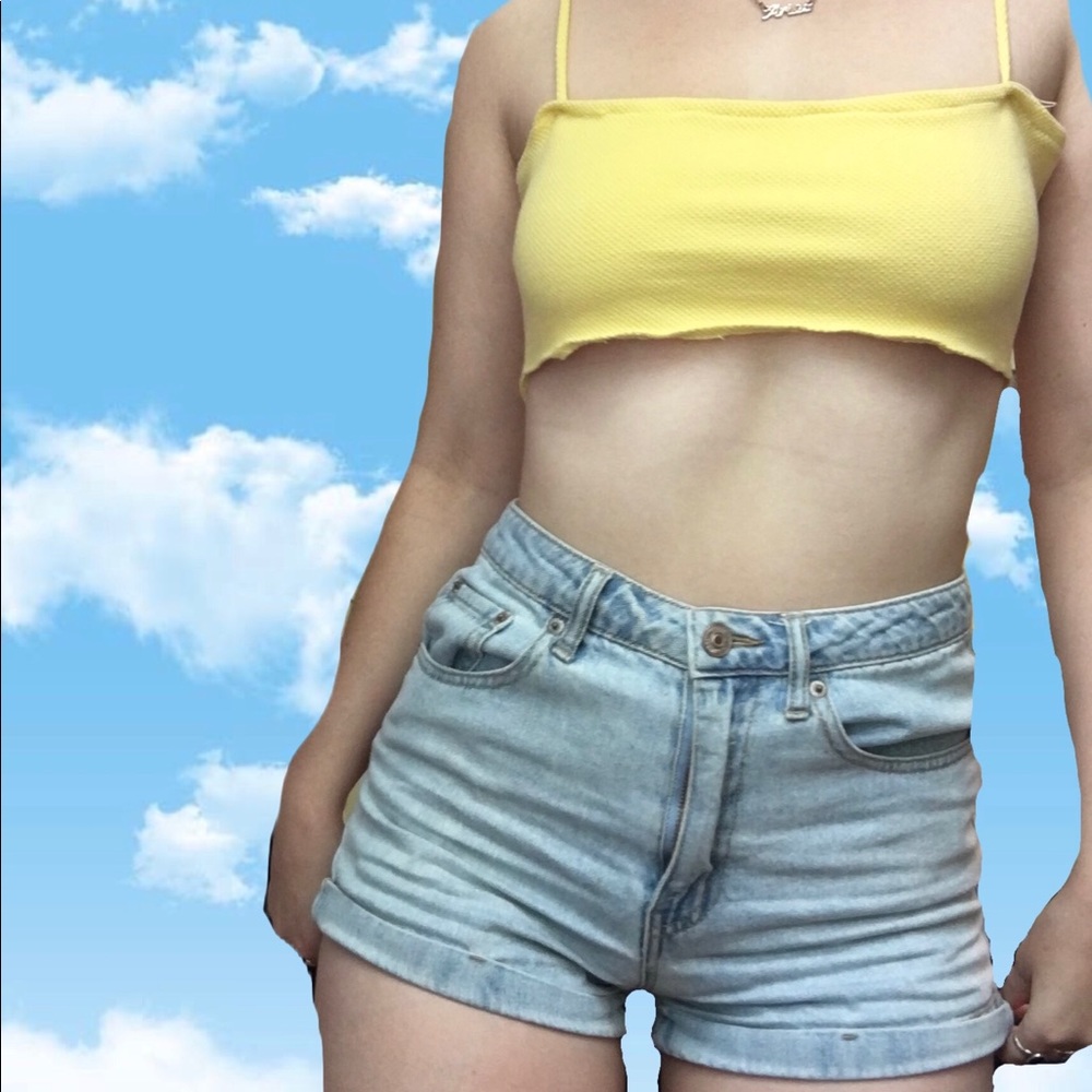 High waisted mom jean shorts